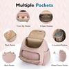 image:imagemommore Diaper Bag Backpack Large Travel Baby Bag for Daily Essentials  Stylish Diaper Backpack for Toddler Insulated Pockets Changing Pad amp Stroller Straps for Outdoor TripPink