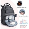 image:imagemommore Diaper Bag Backpack Large Travel Diaper Bags with Portable Changing Pad Pacifier Case and Stroller Straps Dark Grey