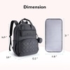 image:imagemommore Diaper Bag Backpack Large Travel Diaper Bags with Portable Changing Pad Pacifier Case and Stroller Straps Dark Grey