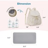 image:imagemommore Diaper Bag Backpack Small Diaper Backpack for Travel Drawstring Puffer Diaper Bag Lightweight Quilted Baby Bag with Stroller Straps Changing PadDrawstringblack