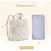image:imagemommore Diaper Bag Backpack Small Diaper Backpack for Travel Drawstring Puffer Diaper Bag Lightweight Quilted Baby Bag with Stroller Straps Changing PadTop Handlebeige