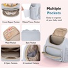 image:imagemommore Diaper Bag Backpack Stylish Mini Baby Bag with Changing Pad  Insulated Pockets amp Stroller Straps Small Diaper Backpack Compact Maternity Bag for Baby Essentials Hospital amp Daily WorkLight Blue