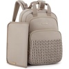 image:imagemommore Diaper Bag Backpack Stylish Mini Baby Bag with Changing Pad  Insulated Pockets amp Stroller Straps Small Diaper Backpack Compact Maternity Bag for Baby Essentials Hospital amp Daily WorkBrown Taupe