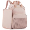 image:imagemommore Diaper Bag Backpack Stylish Mini Baby Bag with Changing Pad  Insulated Pockets amp Stroller Straps Small Diaper Backpack Compact Maternity Bag for Baby Essentials Hospital amp Daily WorkPink