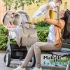 image:imagemommore Diaper Bag Backpack Stylish Mini Baby Bag with Changing Pad  Insulated Pockets amp Stroller Straps Small Diaper Backpack Compact Maternity Bag for Baby Essentials Hospital amp Daily WorkBrown Taupe
