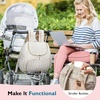 image:imagemommore Diaper Bag Backpack Stylish Mini Baby Bag with Changing Pad  Insulated Pockets amp Stroller Straps Small Diaper Backpack Compact Maternity Bag for Baby Essentials Hospital amp Daily WorkLight Cream