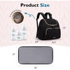 image:imagemommore Diaper Bag Backpack Stylish Mini Baby Bag with Changing Pad  Insulated Pockets amp Stroller Straps Small Diaper Backpack Compact Maternity Bag for Baby Essentials Hospital amp Daily WorkBlack