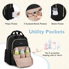 image:imagemommore Diaper Bag Backpack Stylish Mini Baby Bag with Changing Pad  Insulated Pockets amp Stroller Straps Small Diaper Backpack Compact Maternity Bag for Baby Essentials Hospital amp Daily WorkBlack