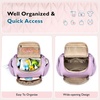 image:imagemommore Diaper Bag Backpack Stylish Mini Baby Bag with Changing Pad  Insulated Pockets amp Stroller Straps Small Diaper Backpack Compact Maternity Bag for Baby Essentials Hospital amp Daily WorkPurple