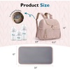 image:imagemommore Diaper Bag Backpack Stylish Mini Baby Bag with Changing Pad  Insulated Pockets amp Stroller Straps Small Diaper Backpack Compact Maternity Bag for Baby Essentials Hospital amp Daily WorkPink