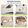 image:imagemommore Diaper Bag Backpack Travel Baby Bag with Changing Pad for Mom Dad  Insulated Pockets Luggage amp Stroller Straps Large Maternity Bag for Newborn Baby Essentials Hospital amp Work Beige1beige