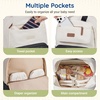 image:imagemommore Diaper Bag Backpack Travel Baby Bag with Changing Pad for Mom Dad  Insulated Pockets Luggage amp Stroller Straps Large Maternity Bag for Newborn Baby Essentials Hospital amp Work Beige1greenbeige