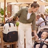 image:imagemommore Diaper Bag Backpack Travel Baby Bag with Changing Pad for Mom Dad  Insulated Pockets Luggage amp Stroller Straps Large Maternity Bag for Newborn Baby Essentials Hospital amp Work Beige2blackbeige