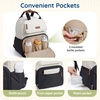 image:imagemommore Diaper Bag Backpack Travel Baby Bag with Changing Pad for Mom Dad  Insulated Pockets Luggage amp Stroller Straps Large Maternity Bag for Newborn Baby Essentials Hospital amp Work Beige1pinkbegie