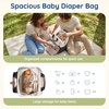 image:imagemommore Diaper Bag Backpack Travel Baby Bag with Changing Pad for Mom Dad  Insulated Pockets Luggage amp Stroller Straps Large Maternity Bag for Newborn Baby Essentials Hospital amp Work Beige1beige