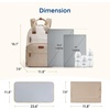 image:imagemommore Diaper Bag Backpack Travel Baby Bag with Changing Pad for Mom Dad  Insulated Pockets Luggage amp Stroller Straps Large Maternity Bag for Newborn Baby Essentials Hospital amp Work Beige2greenbeige