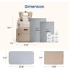 image:imagemommore Diaper Bag Backpack Travel Baby Bag with Changing Pad for Mom Dad  Insulated Pockets Luggage amp Stroller Straps Large Maternity Bag for Newborn Baby Essentials Hospital amp Work Beige2pinkbegie