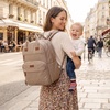 image:imagemommore Diaper Bag Backpack Travel Baby Bag with Changing Pad for Mom Dad  Insulated Pockets Luggage amp Stroller Straps Large Maternity Bag for Newborn Baby Essentials Hospital amp Work Beige2coffe Brown
