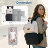 image:imagemommore Diaper Bag Backpack Travel Baby Bag with Changing Pad for Mom Dad  Insulated Pockets Luggage amp Stroller Straps Large Maternity Bag for Newborn Baby Essentials Hospital amp Work Beige1pinkbegie