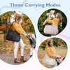 image:imagemommore Diaper Bag Tote Large Expandable Baby Travel Tote for 2 Kids Twins Quilted Hospital Bag for Mom WeekenderBeige