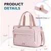 image:imagemommore Diaper Bag Tote Small Baby Bag with Insulated Pockets Lightweight Mommy Tote with Stroller Straps Nurse Gym TravelBpink