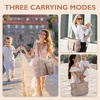 image:imagemommore Diaper Bag Tote with Stroller Organizer Puffy Travel Baby Tote  3 PCS Large Capacity Maternity Bag with Changing Pad Hospital Bag for Labor and Delivery Mom amp Dad Newborn EssentialsKhaki