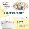 image:imagemommore Diaper Bag Tote with Stroller Organizer Puffy Travel Baby Tote  3 PCS Large Capacity Maternity Bag with Changing Pad Hospital Bag for Labor and Delivery Mom amp Dad Newborn EssentialsBeige