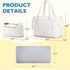 image:imagemommore Diaper Bag Tote with Stroller Organizer Puffy Travel Baby Tote  3 PCS Large Capacity Maternity Bag with Changing Pad Hospital Bag for Labor and Delivery Mom amp Dad Newborn EssentialsBeige