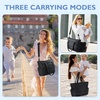 image:imagemommore Diaper Bag Tote with Stroller Organizer Puffy Travel Baby Tote  3 PCS Large Capacity Maternity Bag with Changing Pad Hospital Bag for Labor and Delivery Mom amp Dad Newborn EssentialsBlack