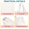 image:imagemommore Diaper Bag Tote with Stroller Organizer Puffy Travel Baby Tote  3 PCS Large Capacity Maternity Bag with Changing Pad Hospital Bag for Labor and Delivery Mom amp Dad Newborn EssentialsBeige