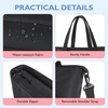 image:imagemommore Diaper Bag Tote with Stroller Organizer Puffy Travel Baby Tote  3 PCS Large Capacity Maternity Bag with Changing Pad Hospital Bag for Labor and Delivery Mom amp Dad Newborn EssentialsBlack