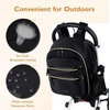 image:imagemommore Neoprene Diaper Bag Backpack Small Baby Bag Travel Mini Diaper Backpack for Newborn with Insulated Pockets Stroller Straps  Waterresistant neoprene Small diaper backpack with Insulated Pockets amp Stroller StrapsBlack