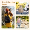 image:imagemommore Neoprene Diaper Bag Backpack Small Baby Bag Travel Mini Diaper Backpack for Newborn with Insulated Pockets Stroller Straps  Waterresistant neoprene Small diaper backpack with Insulated Pockets amp Stroller StrapsBrown Taupe