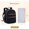 image:imagemommore Neoprene Diaper Bag Backpack Small Baby Bag Travel Mini Diaper Backpack for Newborn with Insulated Pockets Stroller Straps  Waterresistant neoprene Small diaper backpack with Insulated Pockets amp Stroller StrapsBlack