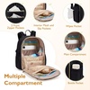 image:imagemommore Neoprene Diaper Bag Backpack Small Baby Bag Travel Mini Diaper Backpack for Newborn with Insulated Pockets Stroller Straps  Waterresistant neoprene Small diaper backpack with Insulated Pockets amp Stroller StrapsBlack