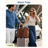 image:imagemommore PU Leather Convertible Diaper Bag Backpack Crossbody Bag Tote  Converts into Diaper Backpack Crossbody Bag PU Leather Tote Waterproof Changing PadDark Brown