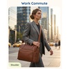 image:imagemommore PU Leather Convertible Diaper Bag Backpack Crossbody Bag Tote  Converts into Diaper Backpack Crossbody Bag PU Leather Tote Waterproof Changing PadDark Brown
