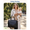 image:imagemommore PU Leather Convertible Diaper Bag Backpack Crossbody Bag Tote  Converts into Diaper Backpack Crossbody Bag PU Leather Tote Waterproof Changing PadBlack
