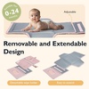 image:imagemommore Portable Changing Pad for Baby Newborn Water Resistance Detachable Travel Diaper Changing Mat with Wipes Pockets Padded Pillow Baby Essentials Gifts GreyExtendedBlack
