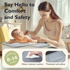 image:imagemommore Portable Changing Pad for Baby Newborn Water Resistance Detachable Travel Diaper Changing Mat with Wipes Pockets Padded Pillow Baby Essentials Gifts GreyNormalPink