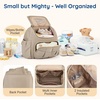 image:imagemommore Small Diaper Bag Mini Baby Diaper Backpack  Puffer Quilted Changing Pad Insulated Pockets Stroller Strap Woven Baby BagSmallblack