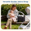 image:imagemommore Universal Stroller Organizer with Insulated Cup Holders  NonSlip Stroller Caddy Baby Essentials with Detachable Phone Bag Fits for Uppababy Baby Jogger Britax StrollersBlack