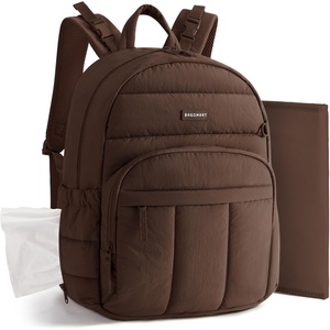 image:imageBAGSMART Baby Diaper Bag with Waterproof Pad Coffee Brown  Newborn Essentials Lightweight Backpack for Girl Boy Baby Shower GiftsCoffee Brown