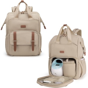 image:imagemommore Breast Pump Bag for Spectra S1S2 amp Medela with Insulated Cooler  Pumping Backpack Work Bag for Breastfeeding Mom with 15 Laptop Sleeve Large Diaper Bag Backpack for Travel amp DaycareChampagne