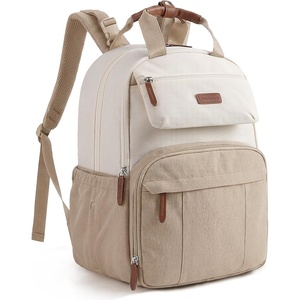 image:imagemommore Diaper Bag Backpack Travel Baby Bag with Changing Pad for Mom Dad  Insulated Pockets Luggage amp Stroller Straps Large Maternity Bag for Newborn Baby Essentials Hospital amp Work Beige1khakibeige