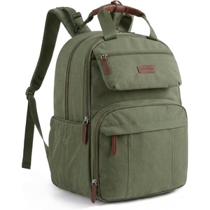 image:imagemommore Diaper Bag Backpack Travel Baby Bag with Changing Pad for Mom Dad  Insulated Pockets Luggage amp Stroller Straps Large Maternity Bag for Newborn Baby Essentials Hospital amp Work Beige1kelp Green