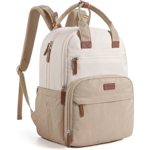 image:imagemommore Diaper Bag Backpack Travel Baby Bag with Changing Pad for Mom Dad  Insulated Pockets Luggage amp Stroller Straps Large Maternity Bag for Newborn Baby Essentials Hospital amp Work Beige2khakibeige