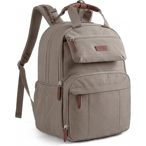 image:imagemommore Diaper Bag Backpack Travel Baby Bag with Changing Pad for Mom Dad  Insulated Pockets Luggage amp Stroller Straps Large Maternity Bag for Newborn Baby Essentials Hospital amp Work Beige1coffee Brown