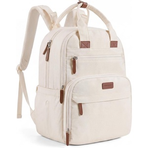 image:imagemommore Diaper Bag Backpack Travel Baby Bag with Changing Pad for Mom Dad  Insulated Pockets Luggage amp Stroller Straps Large Maternity Bag for Newborn Baby Essentials Hospital amp Work Beige2cream Beige