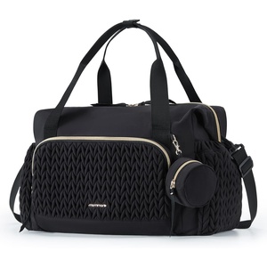 image:imagemommore Diaper Bag Tote Large Travel Baby Bag with Pacifier Case  Portable Changing Pad Insulated Pocket amp Stroller Strap Baby Essentials Maternity Bag  Hospital Bag for Labor DeliveryBlack